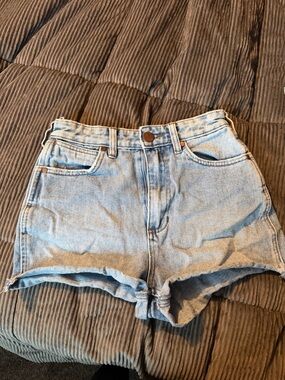 Wrangler Light Blue High Waist Denim Shorts